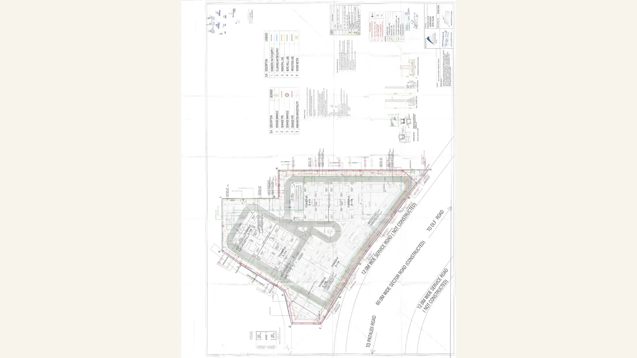 VERDE 92: layout service-plan set