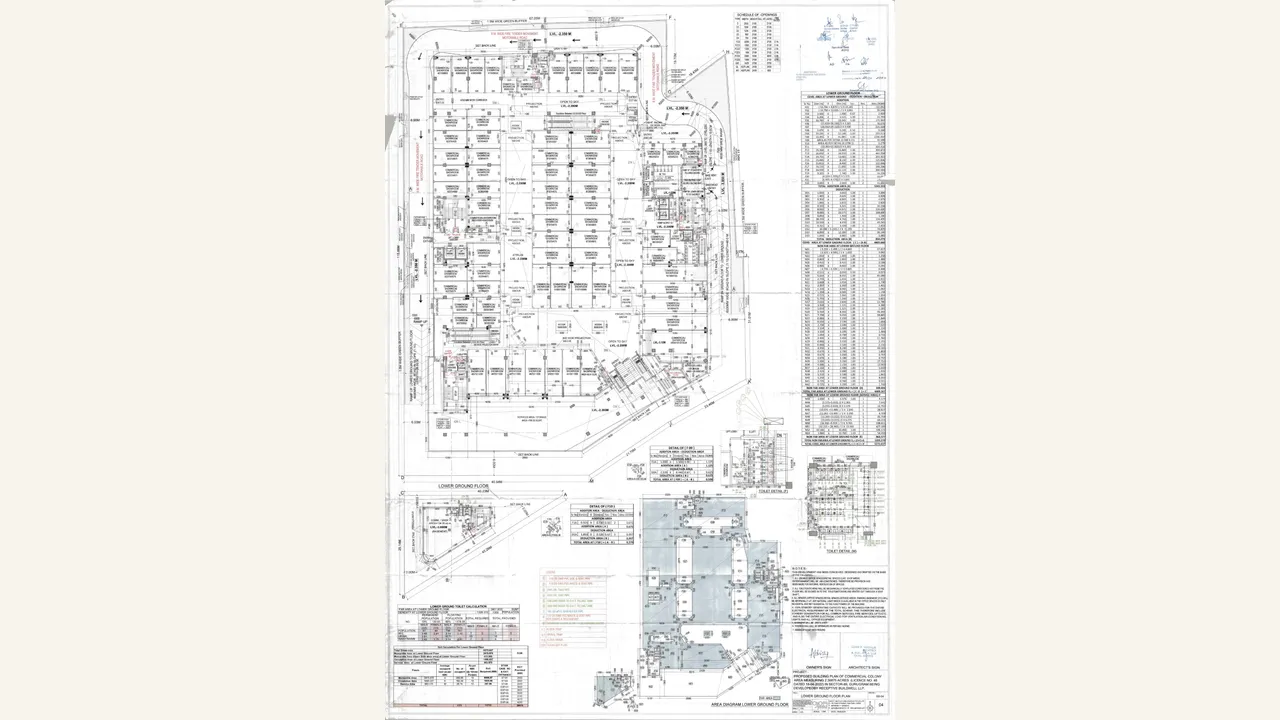 VISTA CENTRE: architectural floor/parking plan