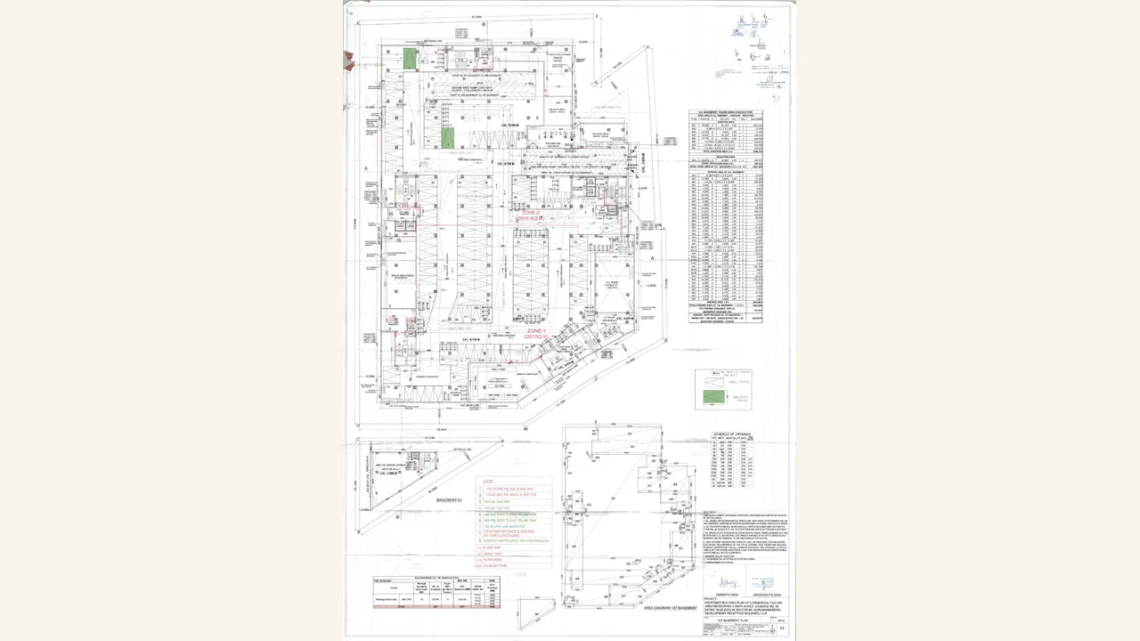 VISTA CENTRE: architectural floor/parking plan
