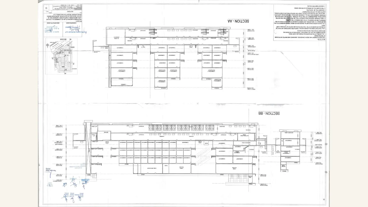 VISTA CENTRE: architectural section plan