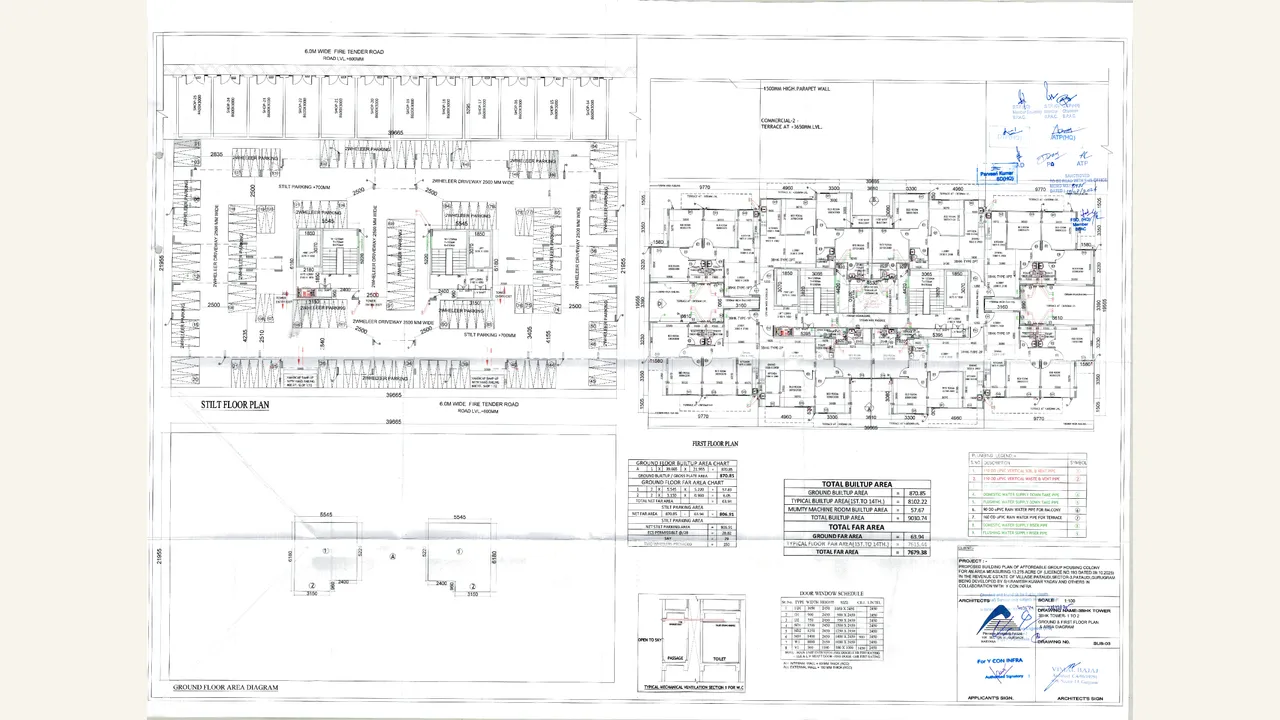 Ground- and first-floor plan for YCON Platinum Heights towers 1 and 2